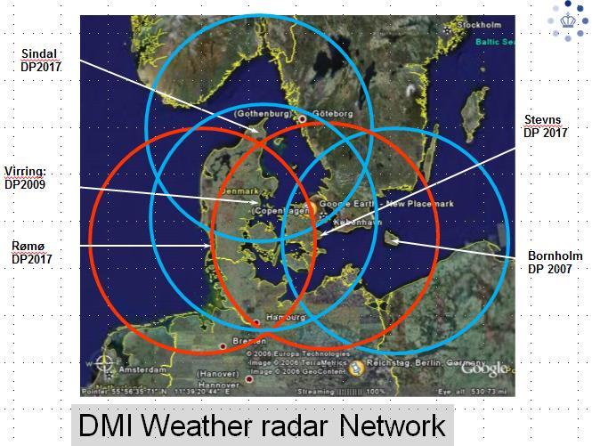 9. Tema 2: DMI`s nye Radar netværk DMI er i 2017 i gang med en fornyelse af vejrradarnetværket.
