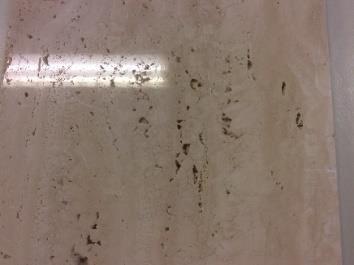 Tavle - whiteboard Travertin (en type marmor) Træ / lakeret, gulve Kan aftørres med rent vand. Kan afvaskes med universalmiddel.