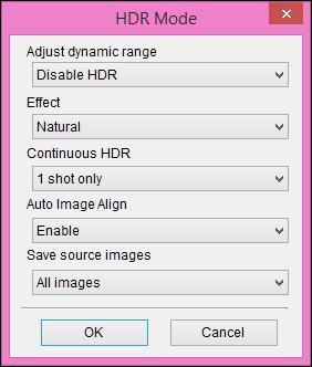 HDR-optagelse (High Dynamic Range) Du kan tage med et bredt dynamisk område, hvor klipning i højbelysningsområder og skygger er blevet reduceret, og der ser ud som malerier.