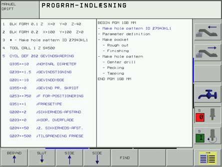 Driftsart Program-indlagring/ editering Billedskærm-indhold Program Program til venstre Program-opdeling til