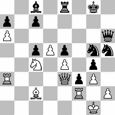 Hvis hvid spiller 1. Dxe4 så kommer 1... Db2+ hvorefter stillingen er uklar.