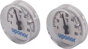 Uponor Vario PLUS Uponor SPI Vario PLUS termometersæt Bimeta-termometer, monteres på