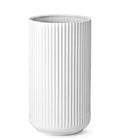 Today, the original Lyngby Vase is available in many sizes and various colors in porcelain, glass and marble all with the signature symmetric grooves, paying homage to the unique design and history
