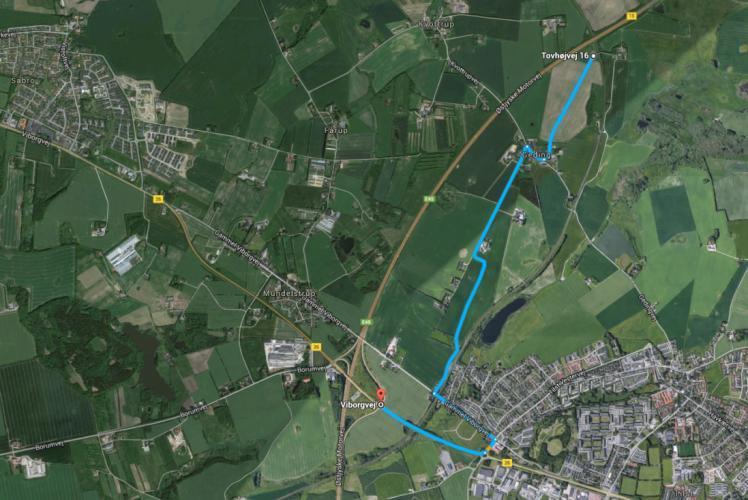 Kilometrering Arealer Kommune Transport Total 125+150 Oplag 01.01, Oplag 02.