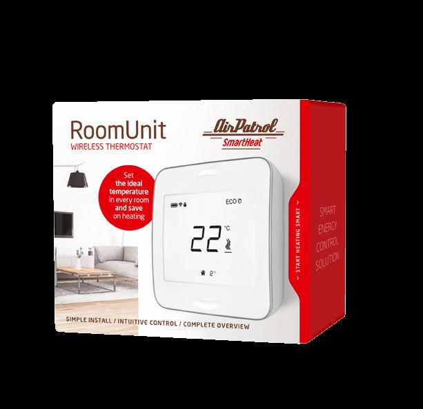 Den intuitive plug-and-play-funktion betyder, at næsten alle kan installere RoomUnit trådløse termostater uden brug af kvikmanualen.