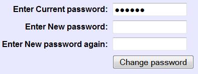 Ændring af login password 1. For at rette password til noget, du kan huske, klik på 2. indtast nuværende password fra e- mailen i øverste felt, og indtast et nyt password i de 2 øvrige felter.