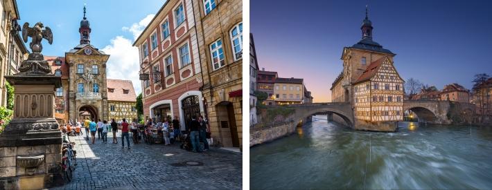 betager enhver besøgende, fra det øjeblik man ankommer til byen. Opdelt i forskellige kvarterer såsom bl.a. bakkebyen ( Frankiske Rom ), markedshaven og ø-kvarteret ( Lille Venedig ), er der masser af smukke og spændende ting at udforske i Bamberg.