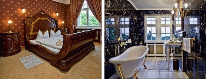 De klassiske værelser er indrettet i varme farver og udstyret med eget badeværelse.