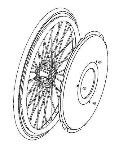 Når hjulet igen monteres skal der sikres at udløser pinden klikker på plads i hjulet. Træk let ud i hjulet for at sikre korrekt montering.