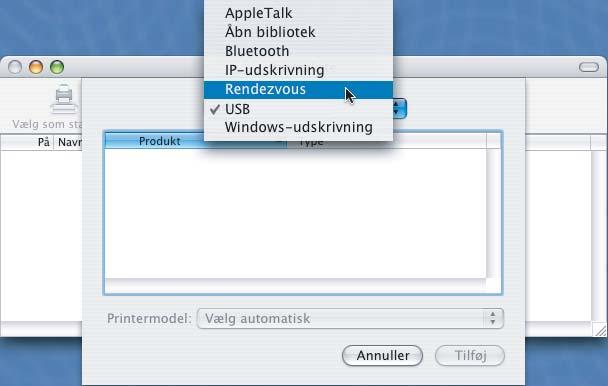 Trin 2 Installere drivere og software 17 Hvis dette skærmbillede vises, skal du klikke på OK. 21 Klik på Printercentral, og derefter på Slut Printercentral. For brugere af Mac OS X 10.3.