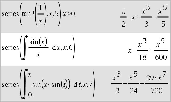 seqn(expr(n [, nmax [, CeilingValue]]) liste Genererer en liste med led for sekvens u (n)=expr(n) som følger: Øger n fra 1 til nmax med 1, beregner u(n) for de tilsvarende værdier af n vha.
