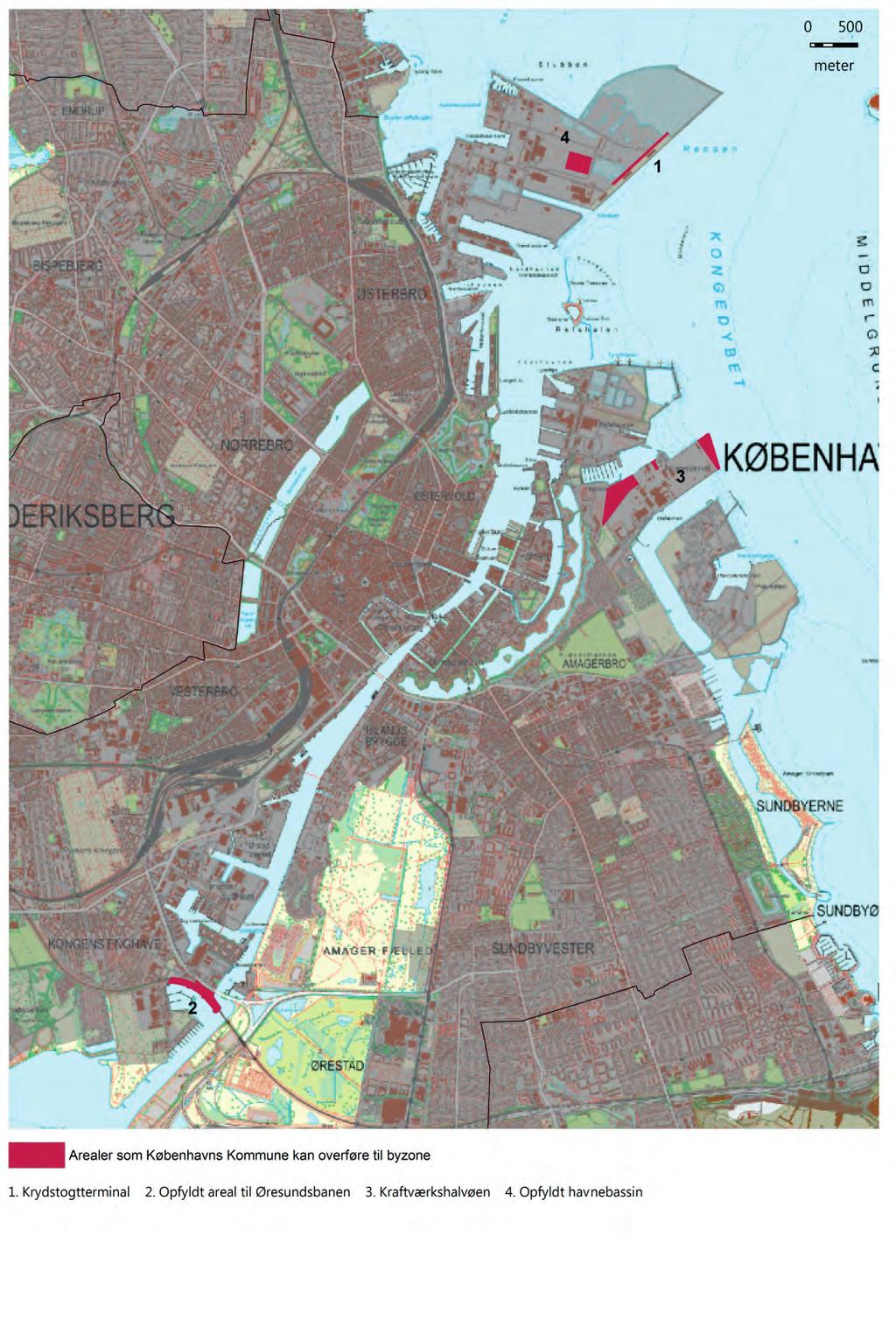 Kortbilag K: Arealer som Københavns Kommune kan overføre til byzone 26