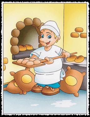 Der bor en bager Der bor en bager på Nørregade Han bager kringler og julekager Han bager store, han bager små Han bager nogle