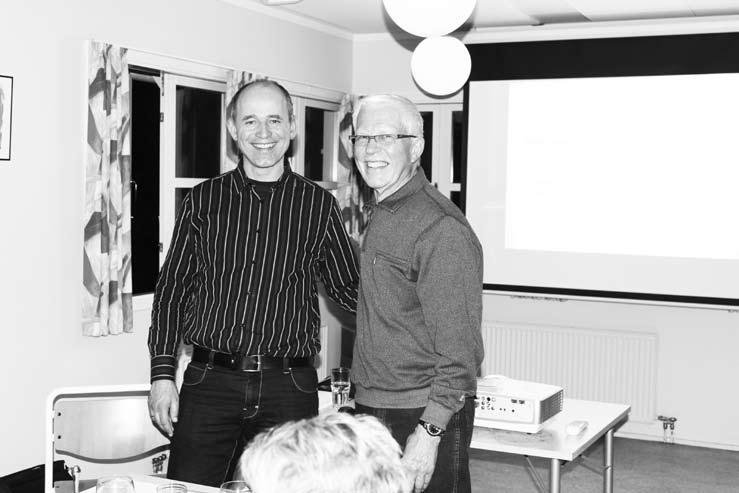 Gustav og Jens ved generalforsamlingen. Det var Gustavs stop i bestyrelsen efter næsten 40 år som formand eller bestyrelsesmedlem i MIF.