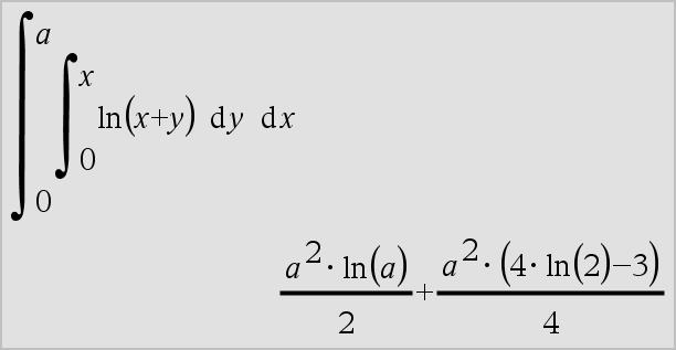 () (integrer) Katalog > ipad : Hold ENTER nede, og vælg. () kan indlejres og dermed klare multiple integraler. Integrationsgrænser kan afhænge af integrationsvariable uden for dem.
