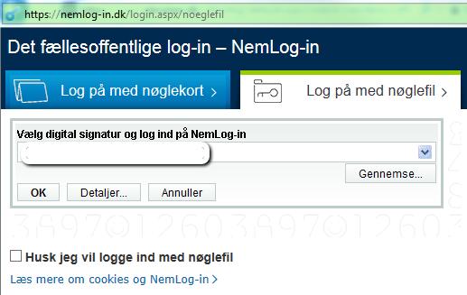 (ja/nej) Vælges JA, logges automatisk ud af Elevplan, og siden Det fællesoffentlige log-in NemLog-in åbnes.