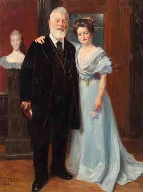 Den store Skagensmaler DanSKE og franske kunstnere er samlet i det daværende GlyptotEK i 1888. Maleren P.S. Krøyer selv står yderst til højre.