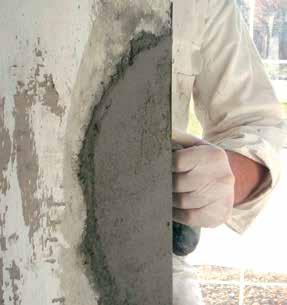 18 Reparation af beton Løsninger til retablering af betons holdbarhed Reparationsmørtler til beton MasterEmaco N Reprofilering, kosmetisk reparation Reparationsmørtler bruges til at kosmetiske