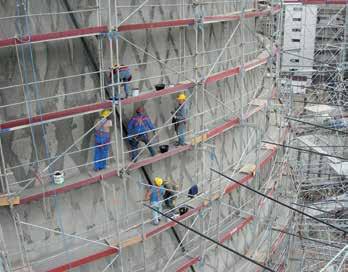 34 Reparation af beton Løsninger til retablering af betons holdbarhed DS/EN 1504 Eksempler på anvendelse Industribyggeri Anbefalet undersøgelse /diagnose: Visuel inspektion og/eller hammertest for at