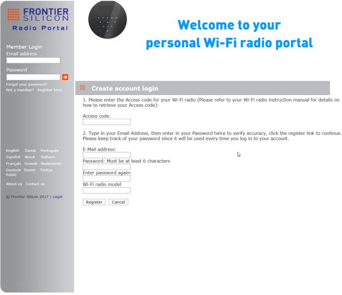 ONLINE REDIGERING AF PERSONLIGE INTERNET RADIO STATION LISTER På www.wifiradio-frontier.com kan internet stationerne på en eller flere Radio PL2 modtagere redigeres.