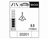 92 Instrumenter og betjening På biler med LPG-motor: Det gennemsnitlige forbrug er angivet for den aktuelt valgte tilstand (LPG eller benzin).
