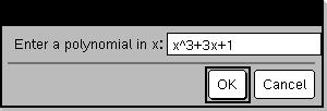 Når brugeren skriver et svar og klikker på OK, tildeles indtastningsfeltets indhold til variablen var. Hvis brugeren klikker på Annuller, fortsætter programmet uden at acceptere noget input.