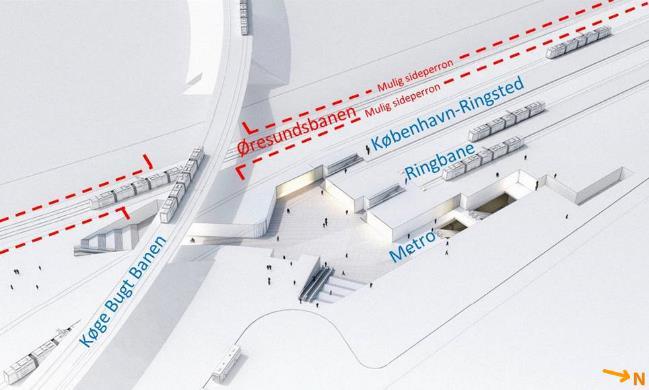 45 Trafikplan for den statslige Baneprojekter anlægge nye fjerntogsperroner på Øresundsbanen på Ny Ellebjerg station.