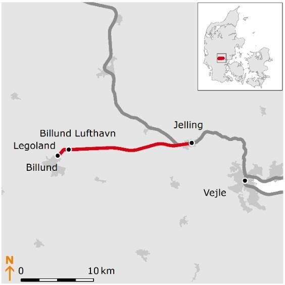 Som en del af projektet indgår behovet for øget kapacitet (et nyt dobbeltspor) på banestrækningen gennem Grejsdalen, mellem Vejle og Jelling, som er