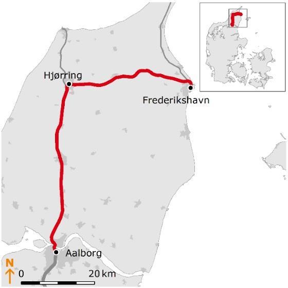 Ny bane Hovedgård-Aarhus Der undersøges en ny højhastighedsbane fra Hovedgård til Hasselager ved Aarhus. Der undersøges flere linjeføringer. VVMundersøgelsen forventes afsluttet i 2018.