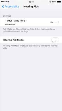 Tilgængelighed Indstillinger Høreapparater Bluetooth Til Søger.