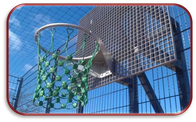 Basketkurv med stålbagplade - Basket with steelbackplate 7010