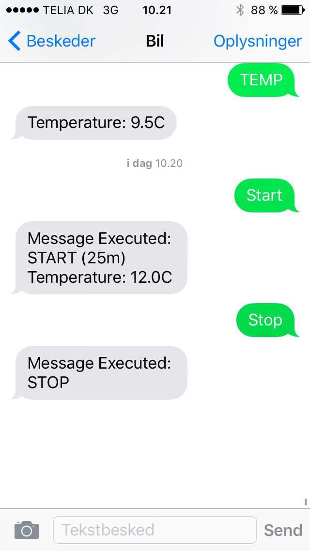 Entry og Advanced Test af funktion uden App. HUSK Dit nummer slettes, når kundes nummer indkodes Start fyr. Send sms : start Stop fyr. Send sms : stop Eller brug kontakten, der skal monteres. 1.