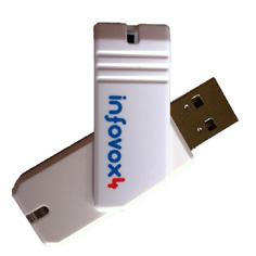Infovox4 giver brugeren en bærbar USB-løsning, og tre lokale installationer af samme produkt Infovox4 har en bred vifte af mandlige og kvindelige stemmer, i alt 50 stemmer i 24 forskellige sprog.