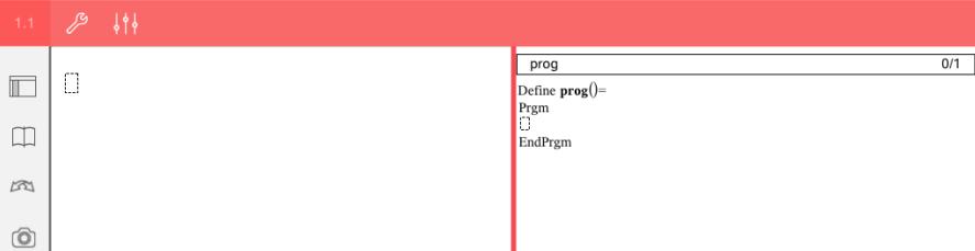 3. Skrive et navn på den nye funktion eller program. Bemærk: Navne på programmer og funktioner må ikke indeholde mellemrum. 4. Marker Type (Program eller Funktion). 5.