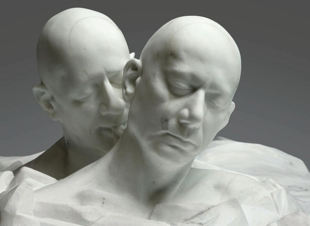 Christian Lemmerz: Eiszwillinge (detail), 2013-15. Statuario marble, 120 x 120 x 50 cm.