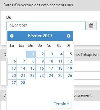 Hvis du vil tilføje flere perioder, skal du følge disse trin: 1. Opret startdatoen ved at klikke på ikonet «kalender 2017» 2.