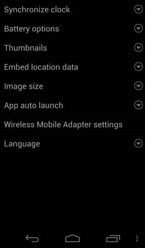 indstillingerne. Android OS 1 Få vist indstillingerne for Wireless Mobile Utility.