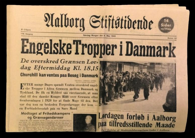 maj 1945 Begge aviser fortæller om den gode nyhed, at Danmarks frihed er genvundet.