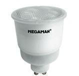 GU10 Megaman 11 watt lavenergi. Krom med glasfiber eller carbon. PRIS 1.