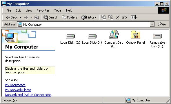 3. Grundlæggende funktioner 3.1 Plug & Play-funktion Når du tilslutter enheden til USB-porten på din computer, vises ikonet Removable Disk ("Flytbar disk") i Stifinder, som vist herover.