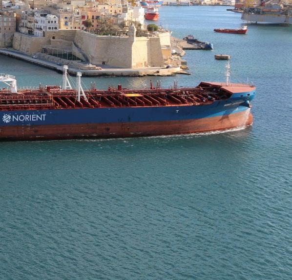 Vinter 2017-18 Handysize-skibet NORD GERANIUM fotograferet i Maltas hovedstdad Valletta.