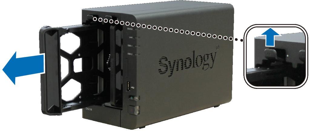 synology.com for at se kompatible drevmodeller).