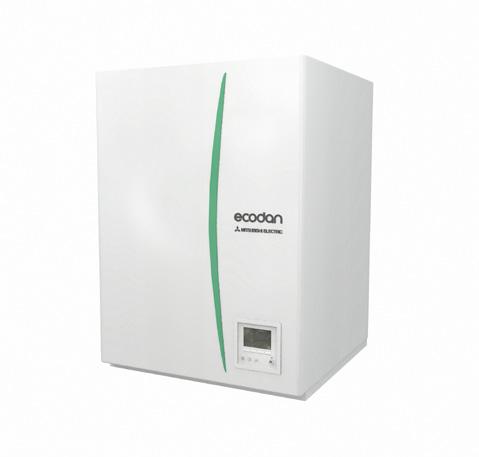 Da Ecodan giver maksimal varme med minimal energiforbrug, udleder systemet 3050 procent mindre CO2 i forhold til et system med