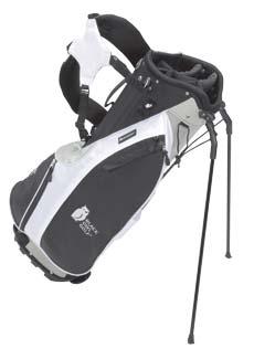bags2010 Black Owl Golf Magic Stand Stor og veludstyret standbag med 9 i diameter og 8 rum. En reel, vatteret dobbeltsele gør den behagelig at bære.
