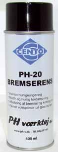 PH-20 er yderst effektiv til rengøring/afrensning af alle typer tromle- og skivebremser samt
