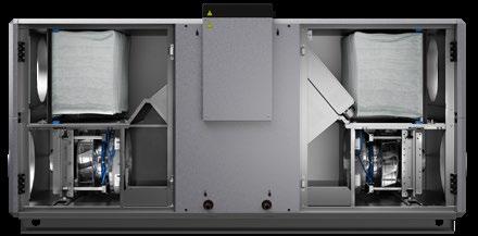 Aggregatet med dets varmevekslerdel er kompakt og minimerer behovet for installationsplads.