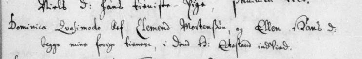 Johanne Clemensdatters forældre [HE498 og HE 499]: Det har ikke umiddelbart været muligt, at spore Johanne og hendes forældre fødte/døbte og ligeledes har det heller ikke umiddelbart været muligt at