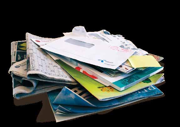 PAPIR Aviser, ugeblade, magasiner og reklamer (uden plastik