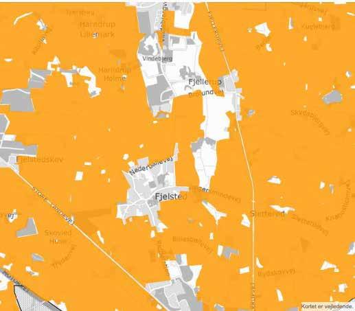 Kommuneplanen: Landbrugsjord I distriktet bor der cirka 1.700 (2016), hvoraf ca. 600 bor i Harndrup.