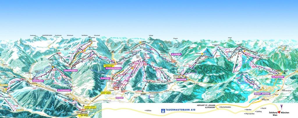 Skitur til Østrig Tallene taler deres tydelige sprog i St. Johann, som er et af Højmark Rejsers største skirejsemål. St. Johann er nemlig en del af det enorme Sportwelt Amadé, der består af 860 km pister og 270 lifter.